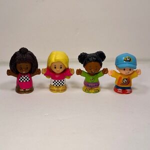 Fisher Price Little People 4 Figures Kids Toddler Soccer Race Theme